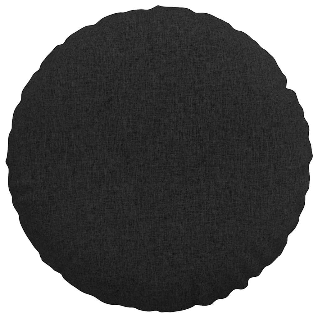 Cuscini per Seduta 2 pcs Nero Ø60 x 21 cm Tessuto | homemem39