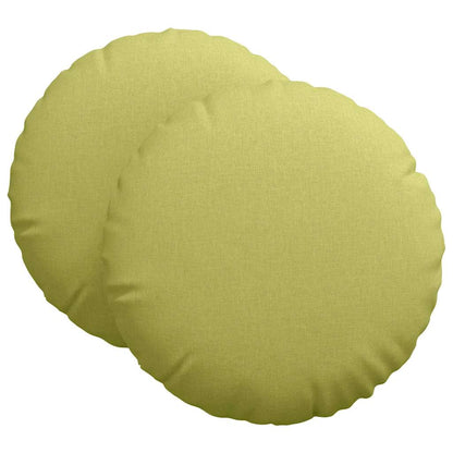 Cuscini per Seduta 2 pcs Verde chiaro Ø60 x 21 cm Tessuto | homemem39