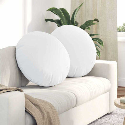Cuscini per Seduta 2 pcs Bianco Ø60 x 21 cm Tessuto | homemem39