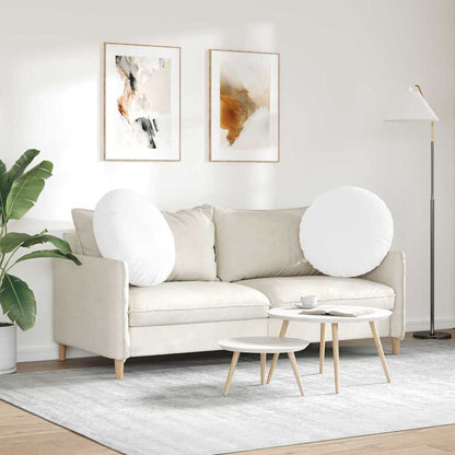 Cuscini per Seduta 2 pcs Bianco Ø60 x 21 cm Tessuto | homemem39