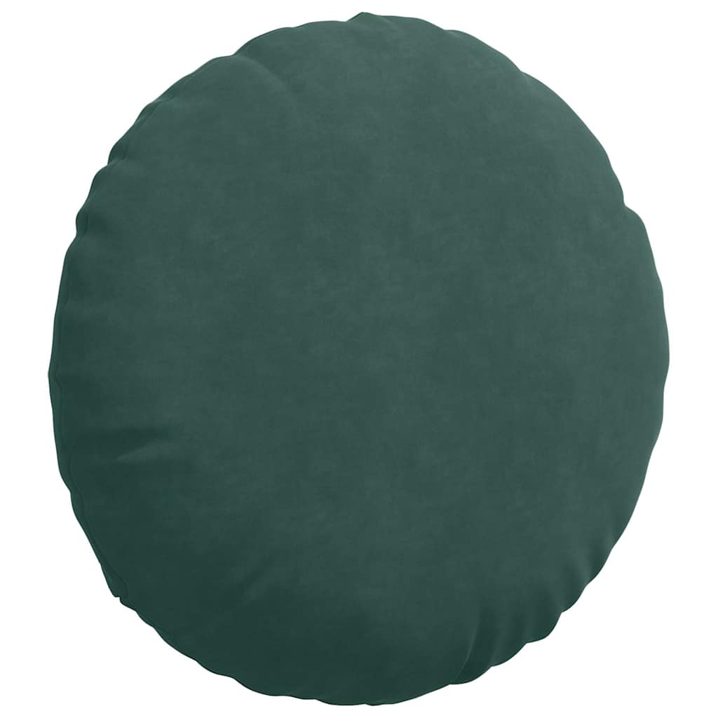 Cuscini per Seduta 2 pcs Verde Scuro Ø60 x 21 cm Velluto | homemem39