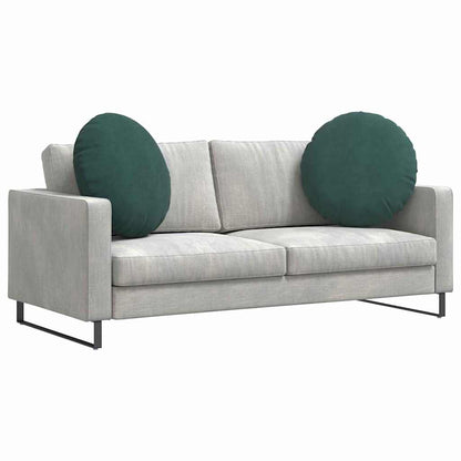 Cuscini per Seduta 2 pcs Verde Scuro Ø60 x 21 cm Velluto | homemem39