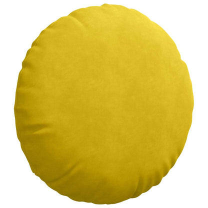 Cuscini per Seduta 2 pcs Giallo Ø60 x 21 cm Velluto | homemem39