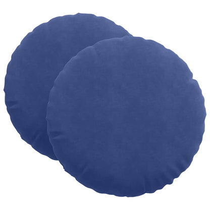 Cuscini per Seduta 2 pcs Blu Polizia Ø60 x 21 cm Velluto | homemem39