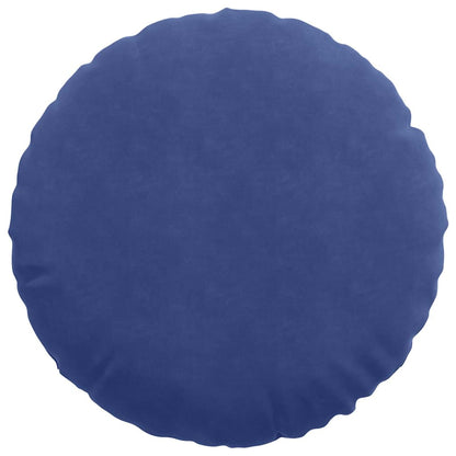 Cuscini per Seduta 2 pcs Blu Polizia Ø60 x 21 cm Velluto | homemem39