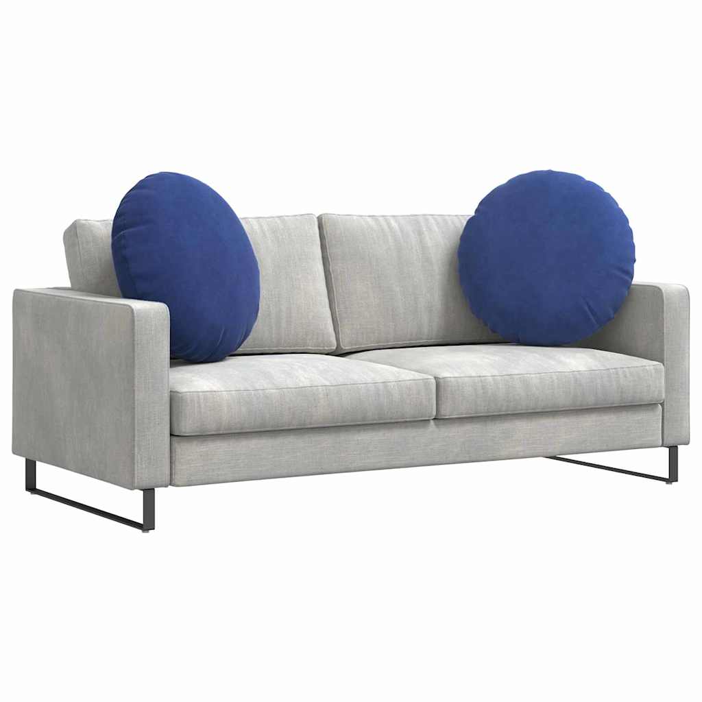 Cuscini per Seduta 2 pcs Blu Polizia Ø60 x 21 cm Velluto | homemem39
