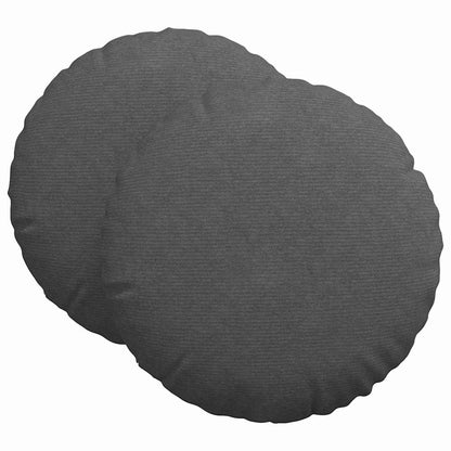 Cuscini per Seduta 2 pcs Grigio scuro Ø60 x 21 cm | homemem39