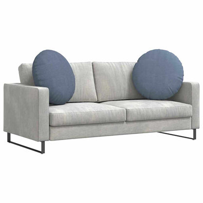 Cuscini per Seduta 2 pcs Blu Ø60 x 21 cm Tessuto in Cords | homemem39
