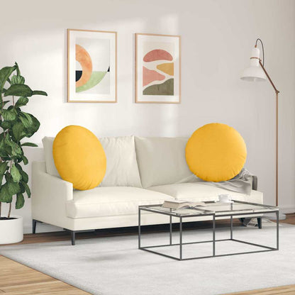 Cuscini per Seduta 2 pcs Giallo Chiaro Ø60 x 21 cm | homemem39