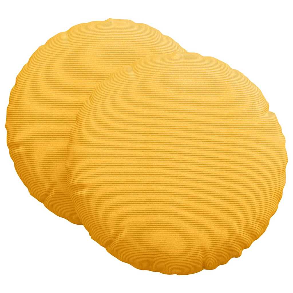 Cuscini per Seduta 2 pcs Giallo Chiaro Ø60 x 21 cm | homemem39