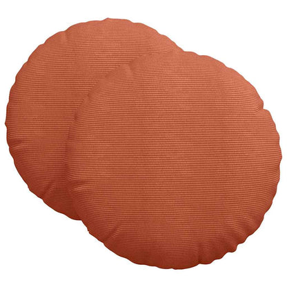 Cuscini per Seduta 2 pcs Rosso Arancio Ø60 x 21 cm | homemem39