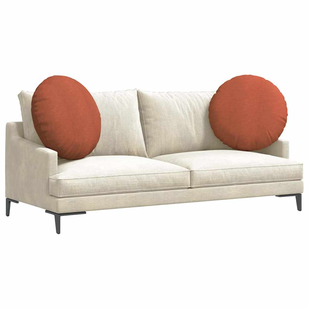 Cuscini per Seduta 2 pcs Rosso Arancio Ø60 x 21 cm | homemem39