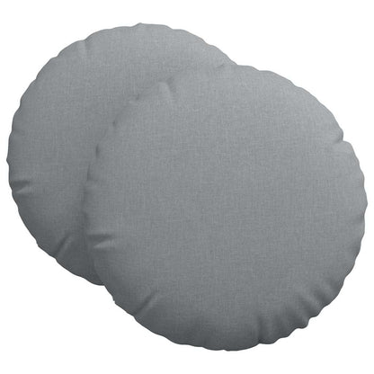 Cuscini per Seduta 2 pcs Grigio chiaro Ø80 x 29 cm Tessuto | homemem39