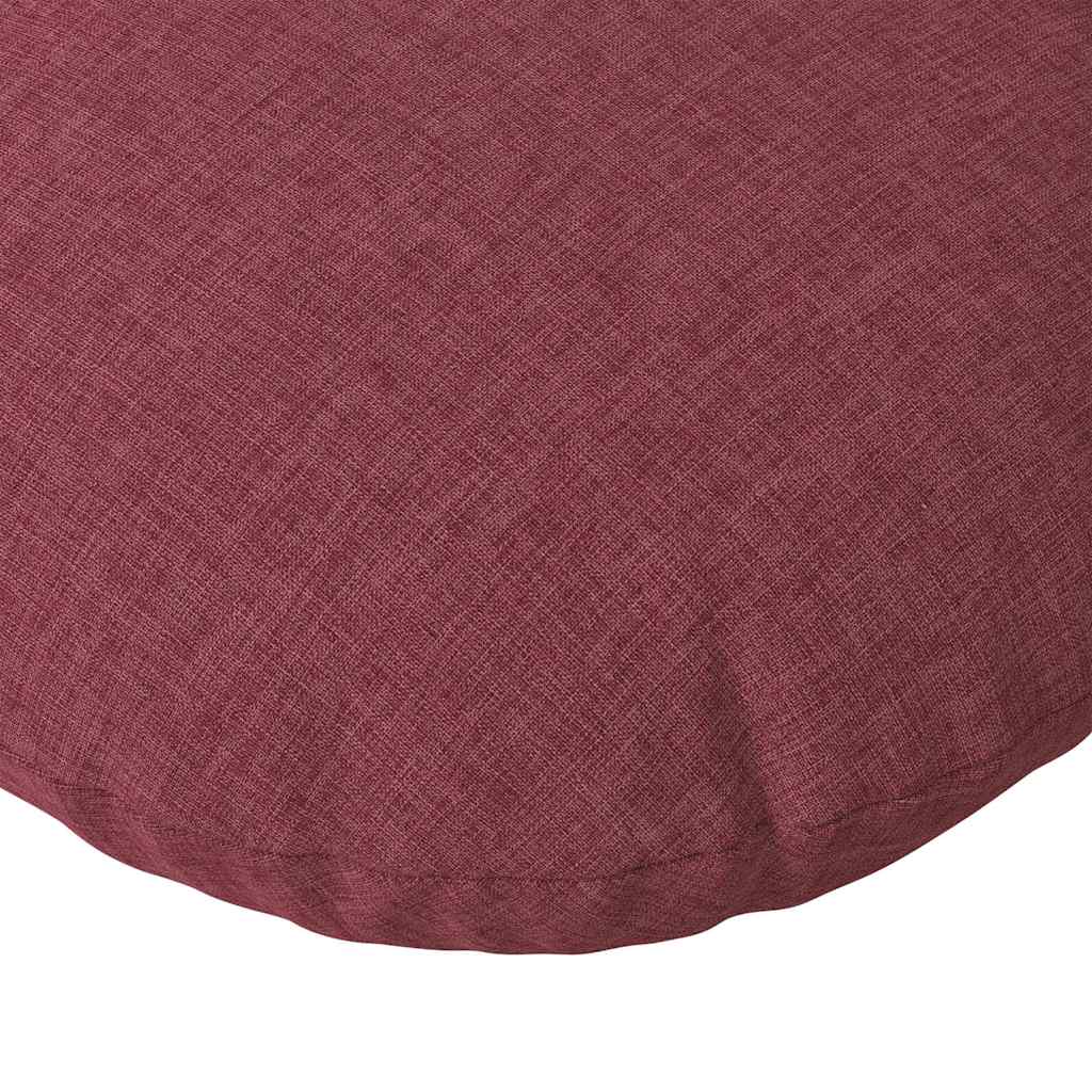 Cuscini per Seduta 2 pcs Rosso Vino Ø80 x 29 cm Tessuto | homemem39