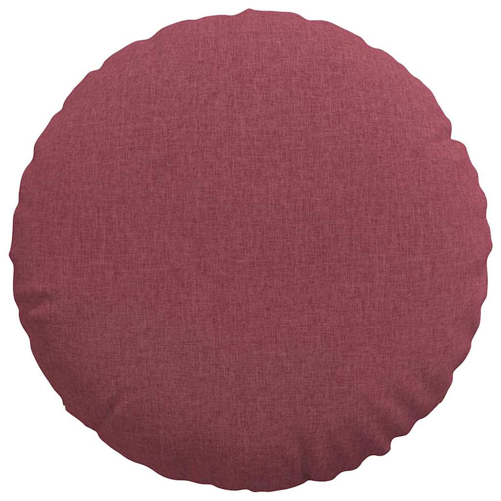 Cuscini per Seduta 2 pcs Rosso Vino Ø80 x 29 cm Tessuto | homemem39