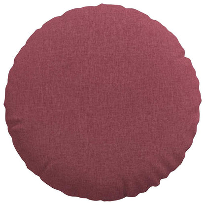 Cuscini per Seduta 2 pcs Rosso Vino Ø80 x 29 cm Tessuto | homemem39
