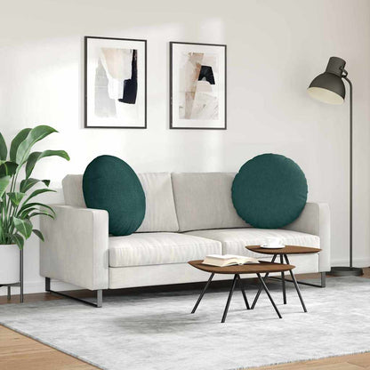 Cuscini per Seduta 2 pcs Verde Scuro Ø80 x 29 cm Tessuto | homemem39