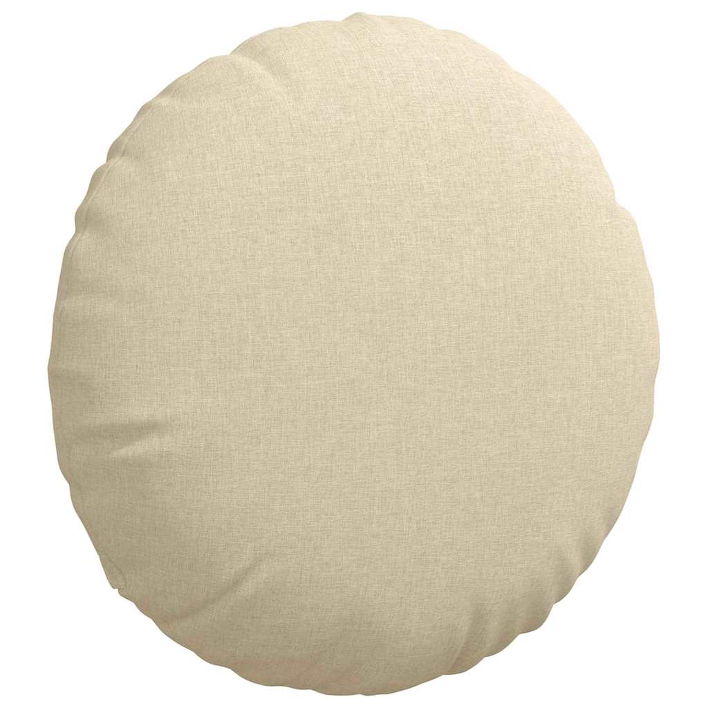 Cuscini per Seduta 2 pcs Crema Ø80 x 29 cm Tessuto | homemem39