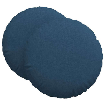 Cuscini per Seduta 2 pcs Blu Ø80 x 29 cm Tessuto | homemem39
