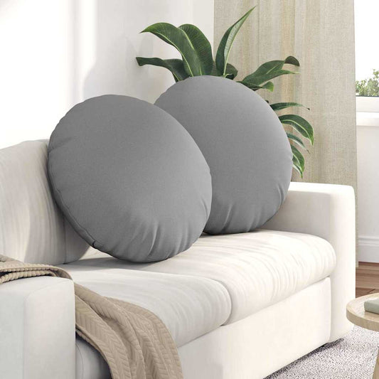 Cuscini per Seduta 2 pcs Grigio Nuvola Ø80 x 29 cm Tessuto | homemem39