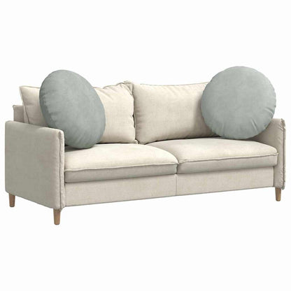 Cuscini per Seduta 2 pcs Grigio chiaro Ø 40 x 13 cm Velluto | homemem39