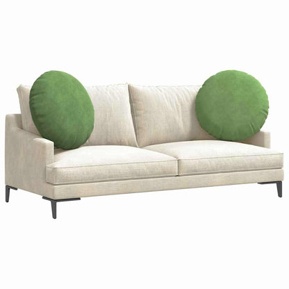 Cuscini per Seduta 2 pcs Verde chiaro Ø 40 x 13 cm Velluto | homemem39