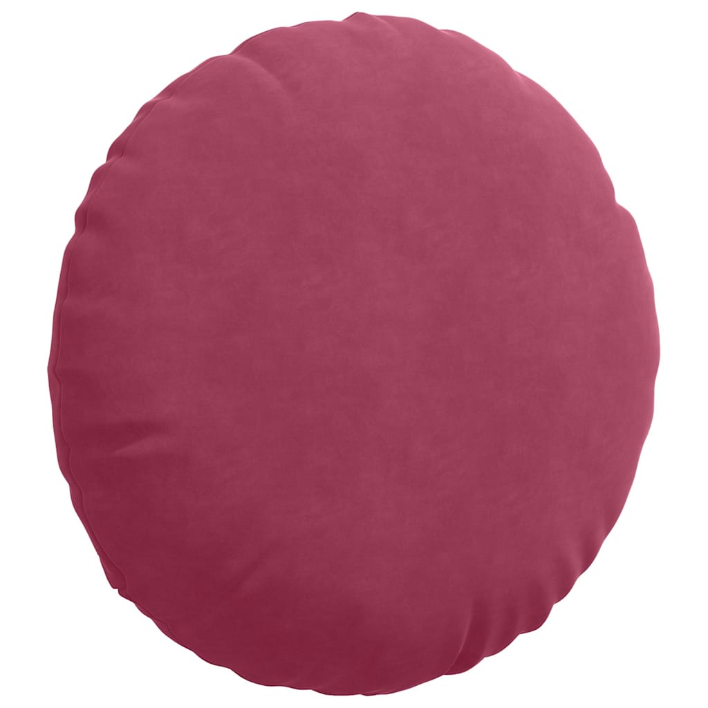 Cuscini per Seduta 2 pcs Rosso Vino Ø 80 x 29 cm Velluto | homemem39