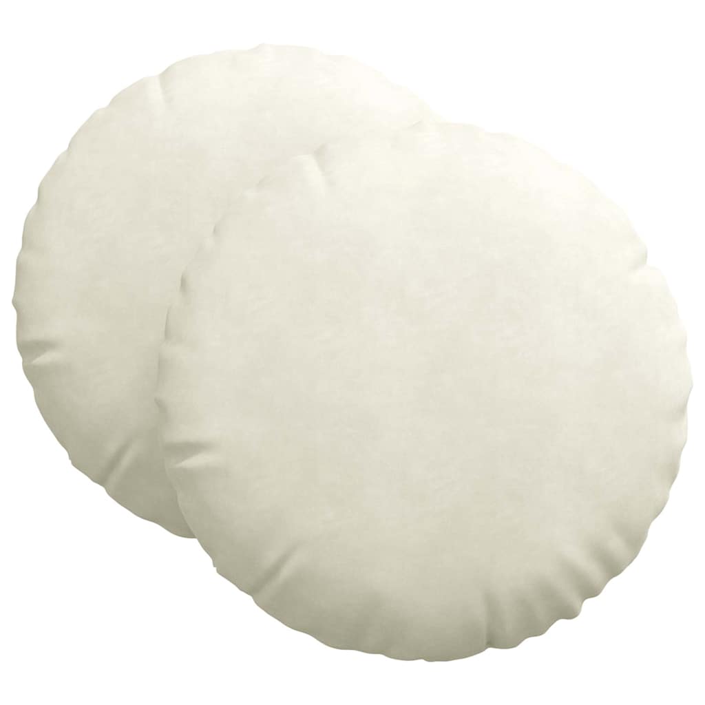 Cuscini per Seduta 2 pcs Crema Ø 80 x 29 cm Velluto | homemem39