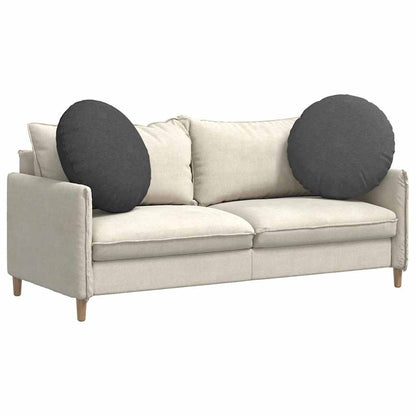 Cuscini per Seduta 2 pcs Grigio scuro Ø 80 cm Tessuto in Cords | homemem39