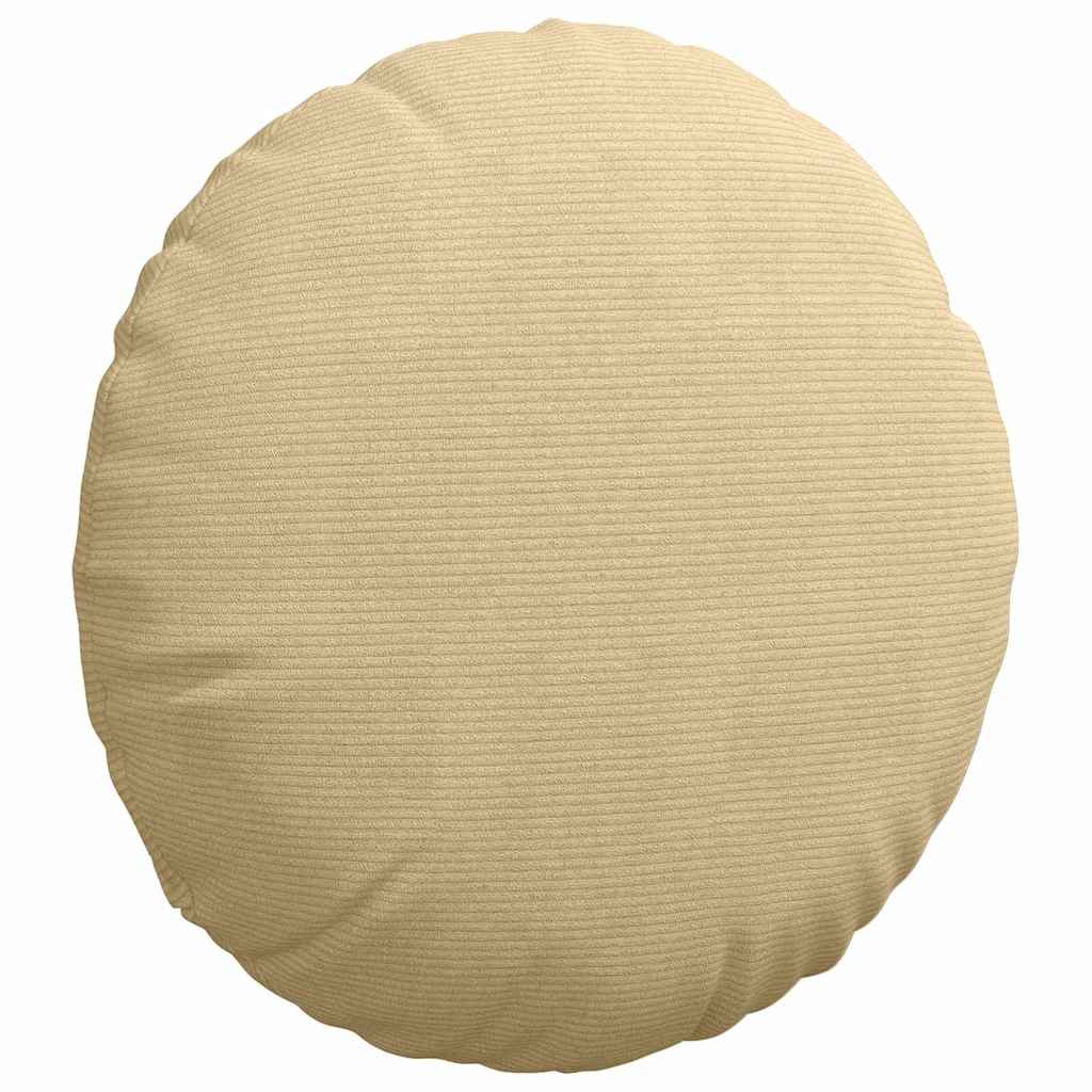 Cuscini per Seduta 2 pcs Grigio Verde Ø 80 cm Tessuto in Cords | homemem39