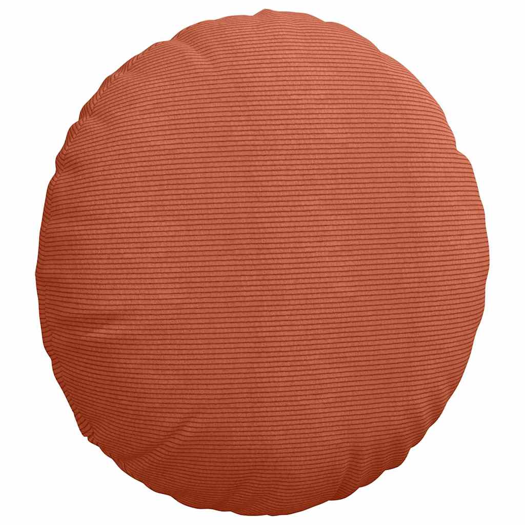 Cuscini per Seduta 2 pcs Rosso Arancio Ø 80 cm Tessuto in Cords