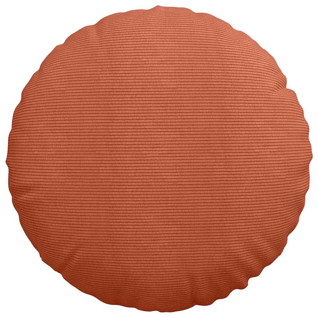 Cuscini per Seduta 2 pcs Rosso Arancio Ø 80 cm Tessuto in Cords