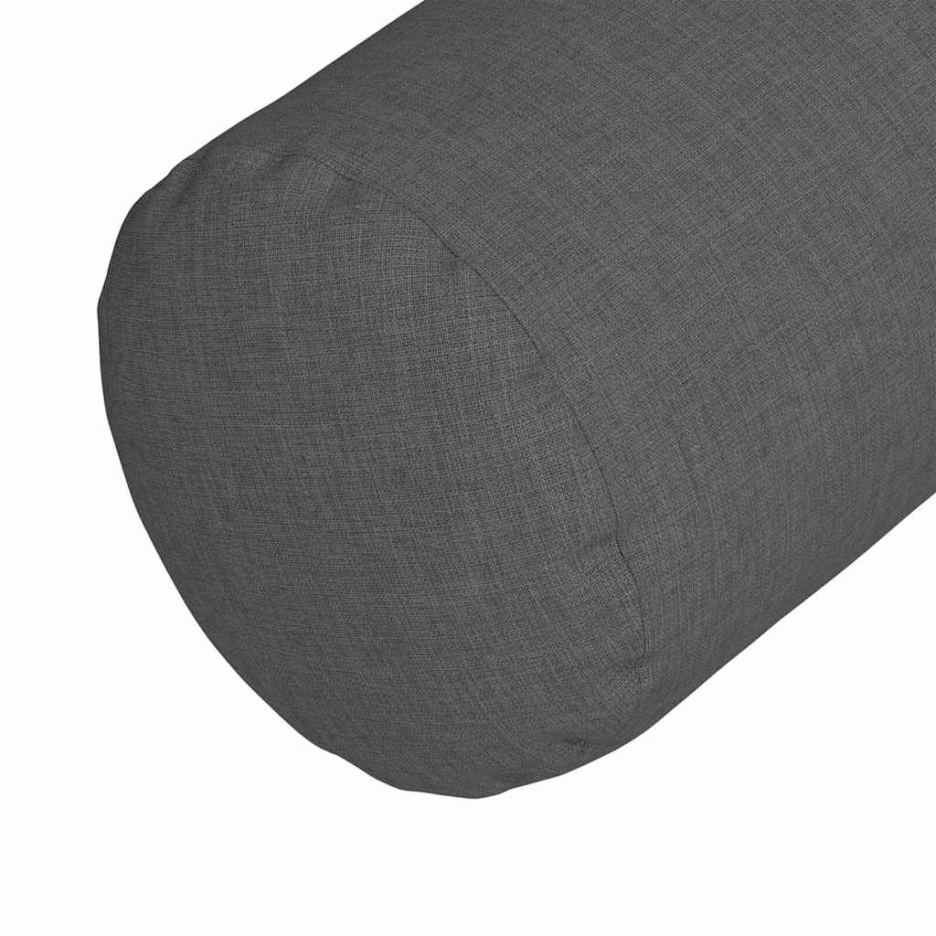 Cuscini a rullo 2 pcs Grigio scuro Ø 15 x 40 cm Tessuto