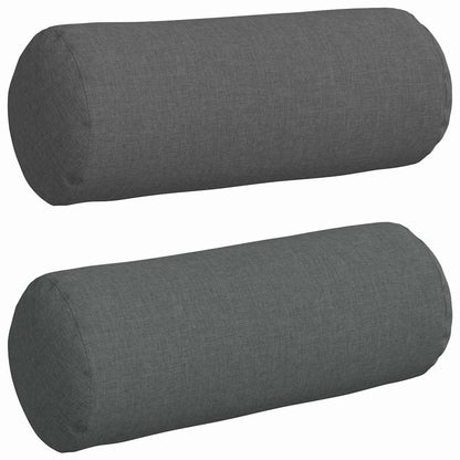 Cuscini a rullo 2 pcs Grigio scuro Ø 15 x 40 cm Tessuto