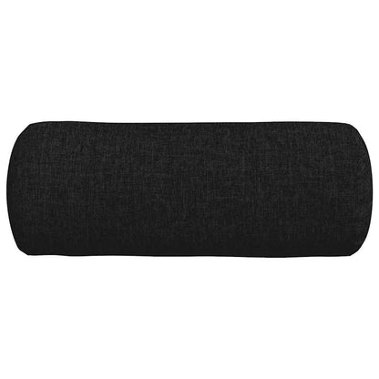 Cuscini a rullo 2 pcs Nero Ø 15 x 40 cm Tessuto