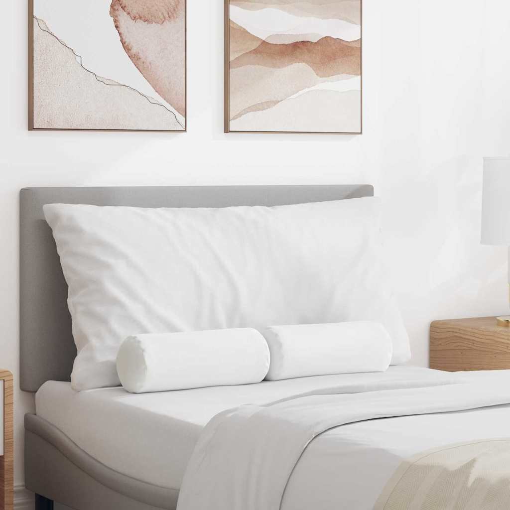 Cuscini a rullo 2 pcs Bianco Ø 15 x 40 cm Tessuto | homemem39