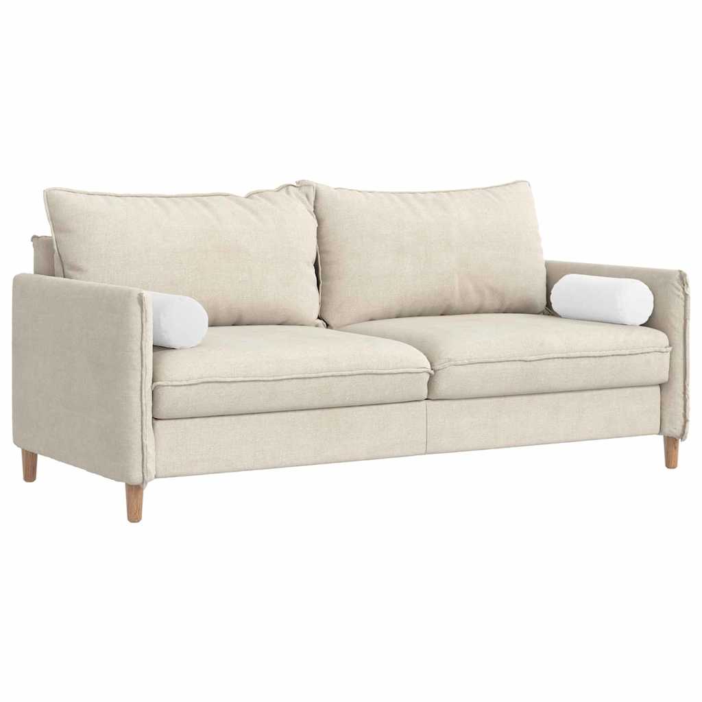 Cuscini a rullo 2 pcs Bianco Ø 15 x 40 cm Tessuto | homemem39
