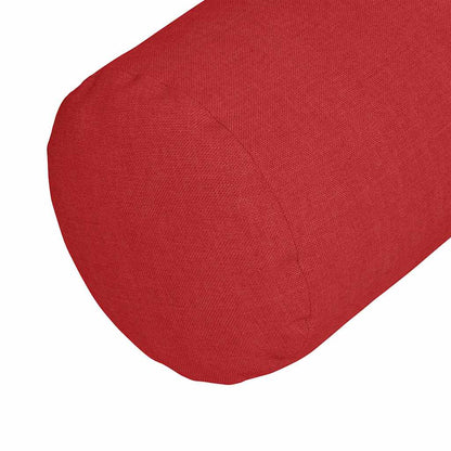 Cuscini a rullo 2 pcs Rosso Ø 15 x 40 cm Tessuto