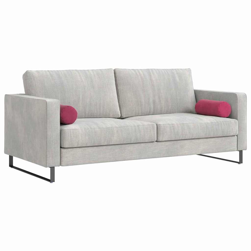 Cuscini a rullo 2 pcs Rosso Vino Ø 15 x 40 cm Tessuto in Cords | homemem39
