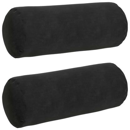Cuscini a rullo 2 pcs Nero Ø 15 x 40 cm Tessuto in Cords | homemem39