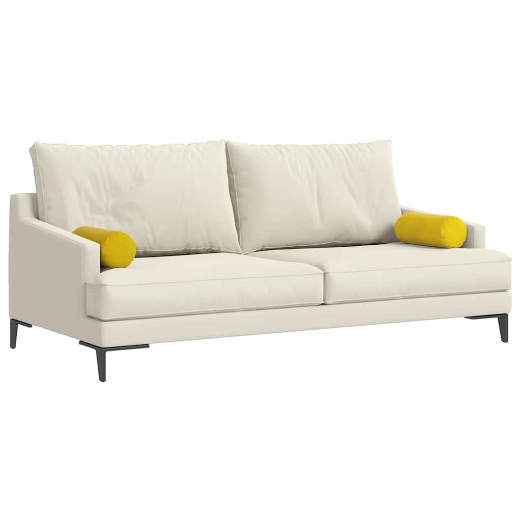 Cuscini a rullo 2 pcs Giallo Ø 15 x 40 cm Tessuto in Cords | homemem39