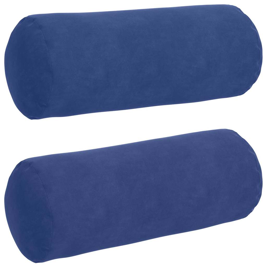 Cuscini a rullo 2 pcs Blu Polizia Ø 15 x 40 cm Tessuto in Cords | homemem39