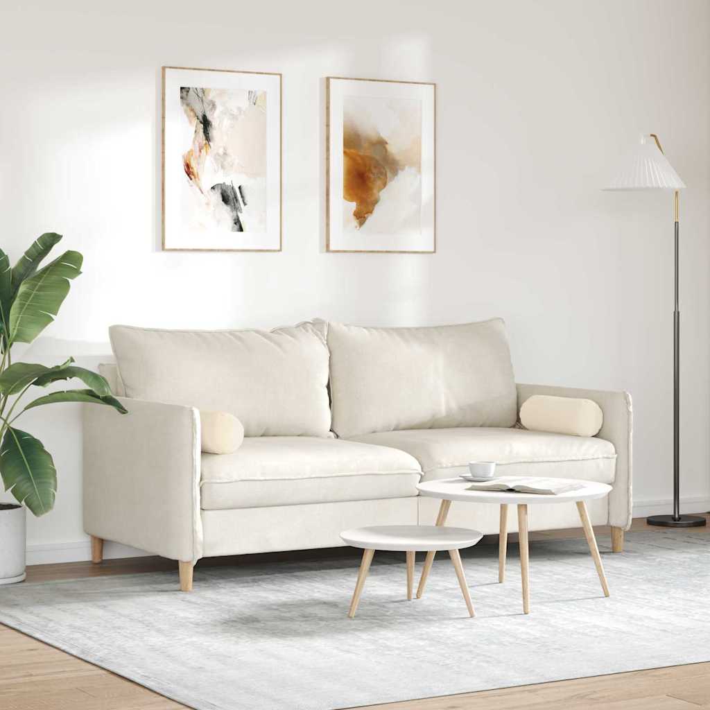 Cuscini a rullo 2 pcs Beige Ø 15 x 40 cm Tessuto in Microfibra | homemem39