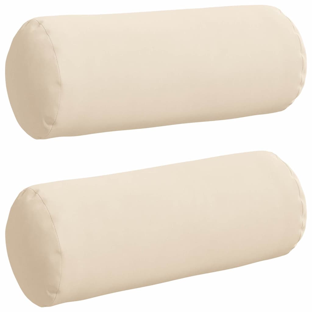 Cuscini a rullo 2 pcs Beige Ø 15 x 40 cm Tessuto in Microfibra | homemem39