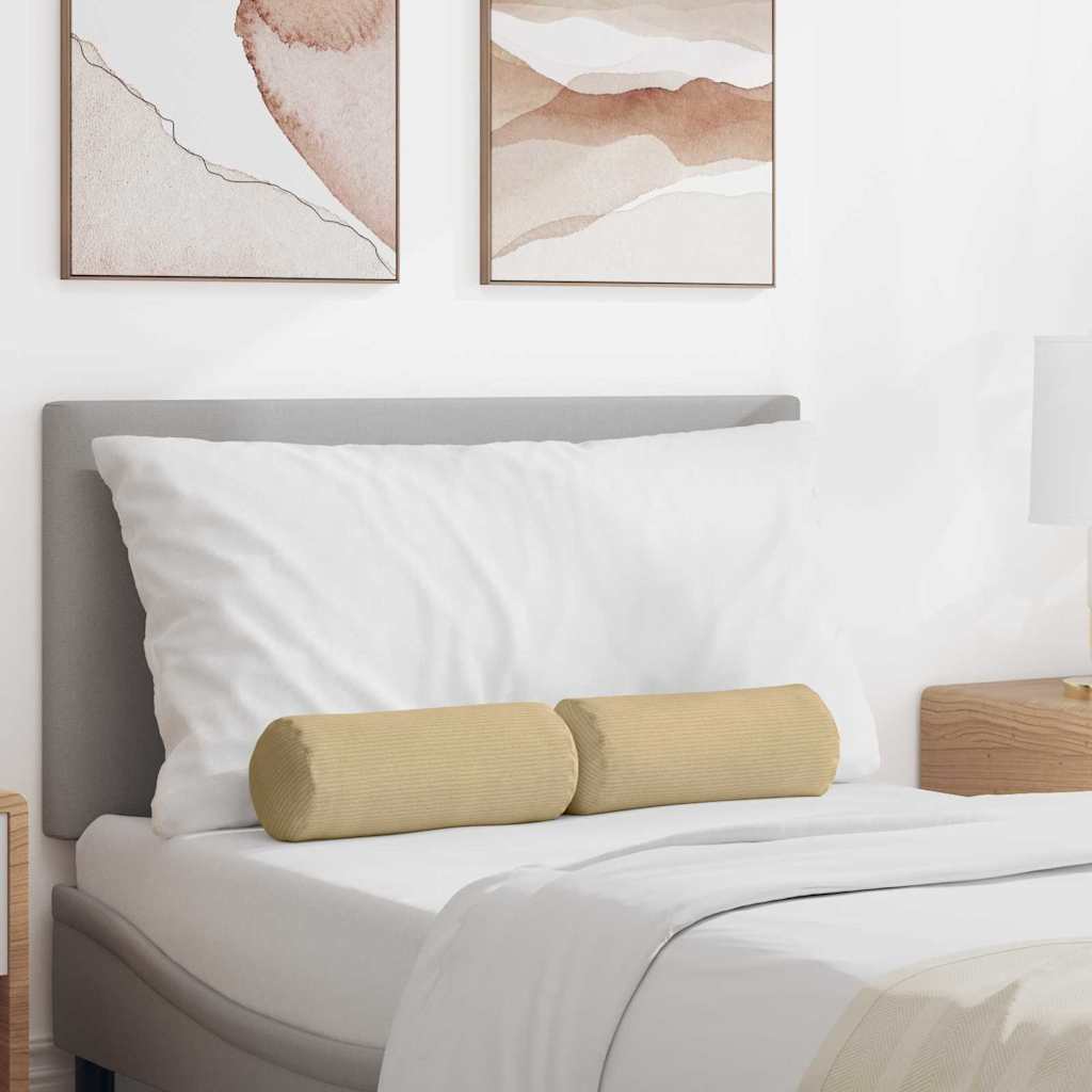 Cuscini a rullo 2 pcs Grigio Verde Ø 15 x 40 cm | homemem39