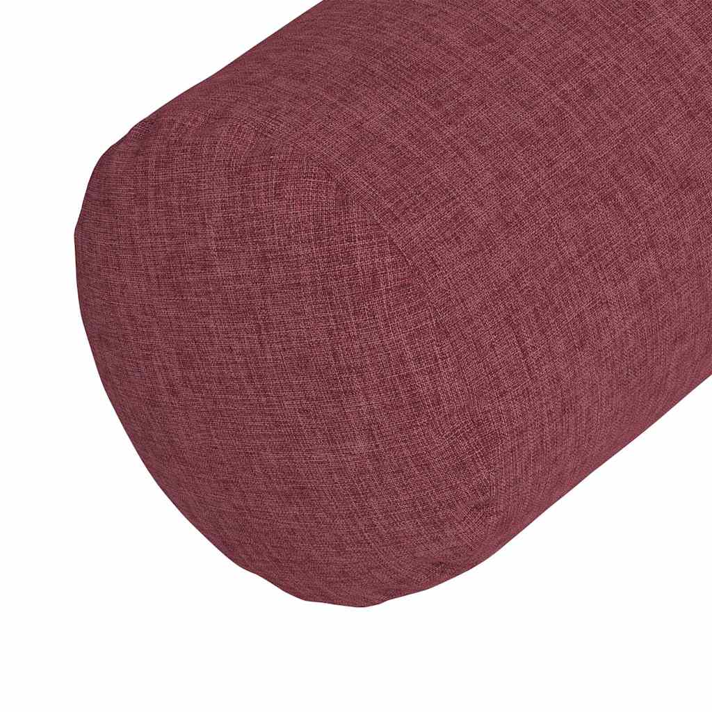 Cuscini a rullo 2 pcs Rosso Vino Ø 25 x 70 cm Tessuto | homemem39