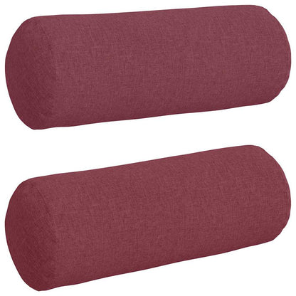 Cuscini a rullo 2 pcs Rosso Vino Ø 25 x 70 cm Tessuto | homemem39