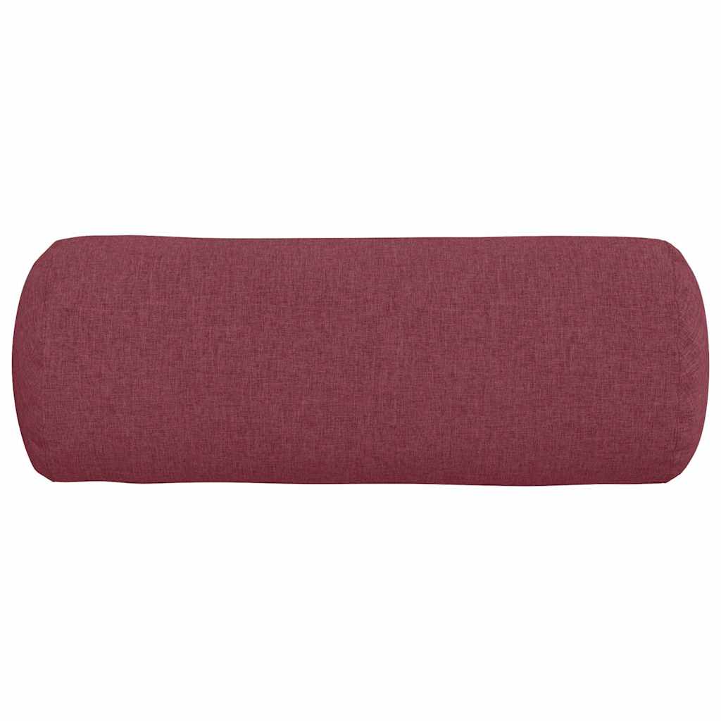Cuscini a rullo 2 pcs Rosso Vino Ø 25 x 70 cm Tessuto | homemem39