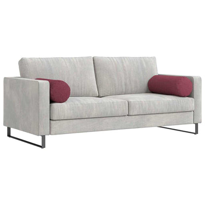 Cuscini a rullo 2 pcs Rosso Vino Ø 25 x 70 cm Tessuto | homemem39