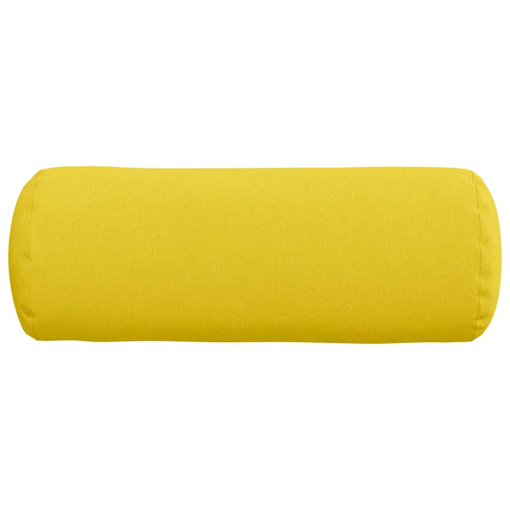 Cuscini a rullo 2 pcs Giallo Chiaro Ø 25 x 70 cm Tessuto | homemem39